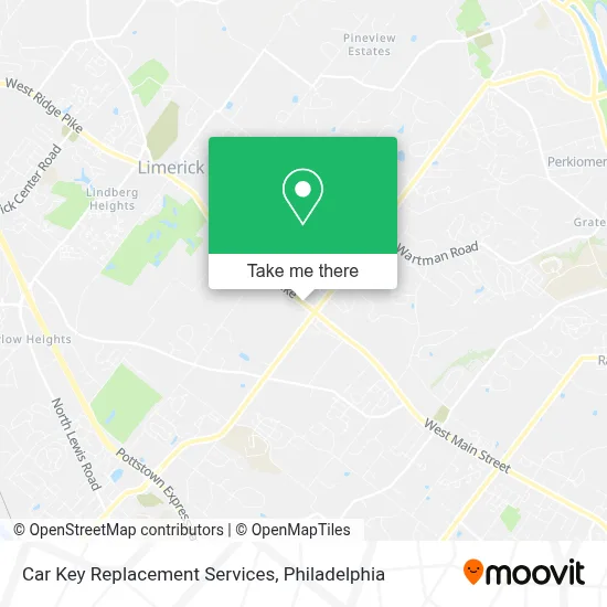 Car Key Replacement Services map