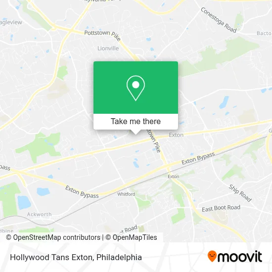 Hollywood Tans Exton map