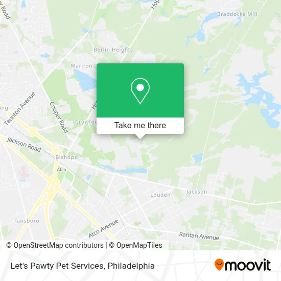 Let's Pawty Pet Services map