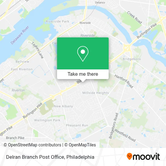 Delran Branch Post Office map