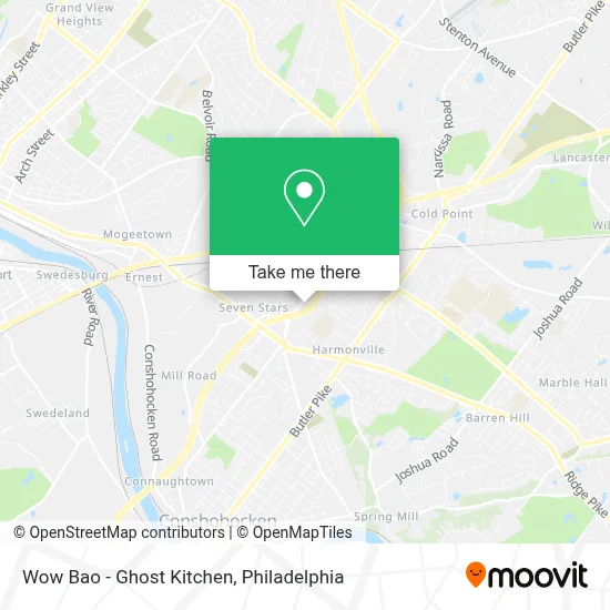 Wow Bao - Ghost Kitchen map