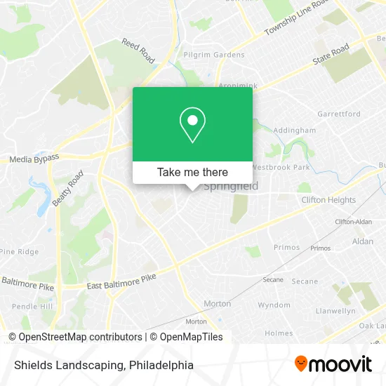 Shields Landscaping map