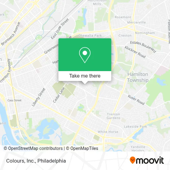 Colours, Inc. map
