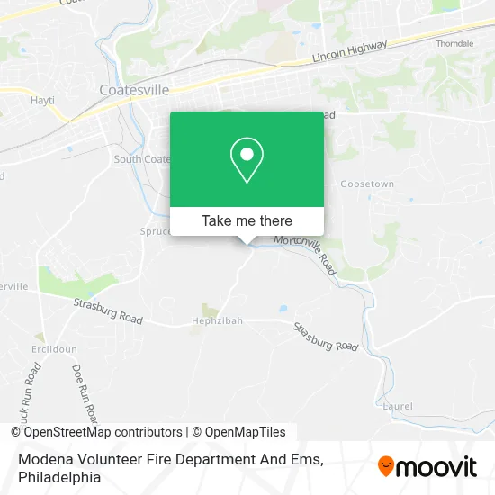 Modena Volunteer Fire Department And Ems map
