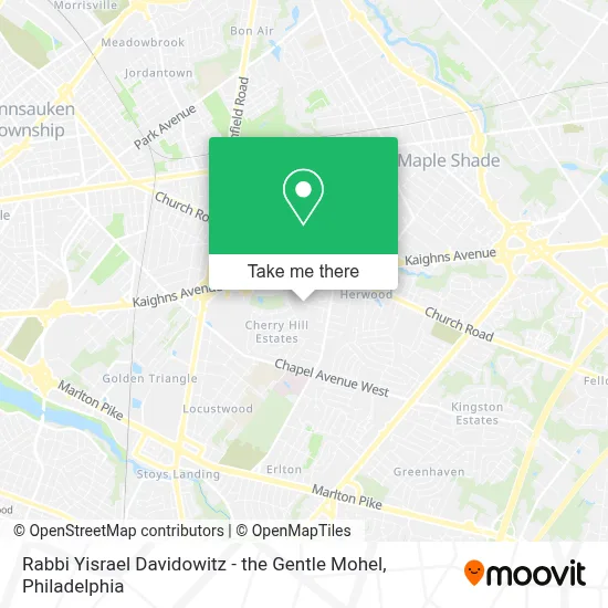 Rabbi Yisrael Davidowitz - the Gentle Mohel map