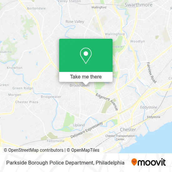 Parkside Borough Police Department map