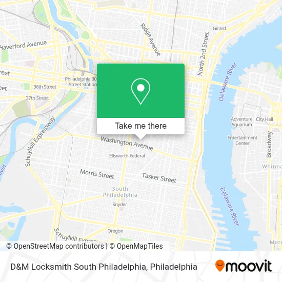 D&M Locksmith South Philadelphia map