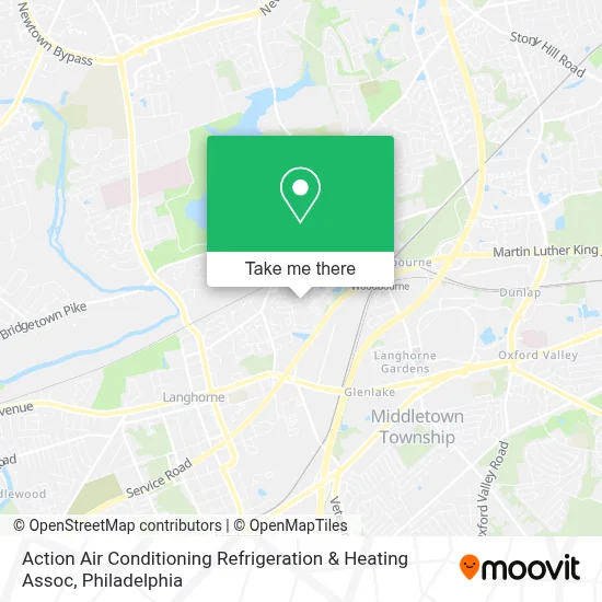 Action Air Conditioning Refrigeration & Heating Assoc map