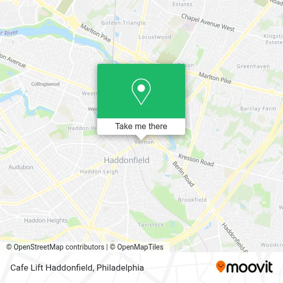 Cafe Lift Haddonfield map