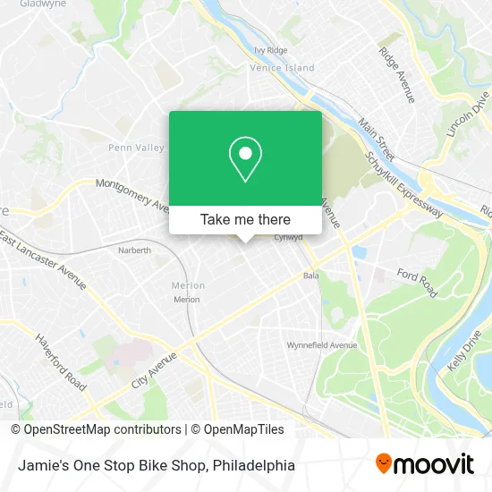 Jamie's One Stop Bike Shop map