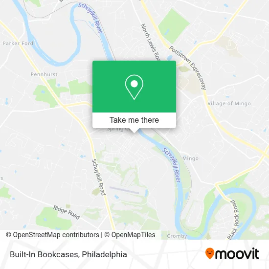 Built-In Bookcases map
