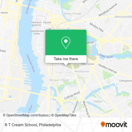 R T Cream School map