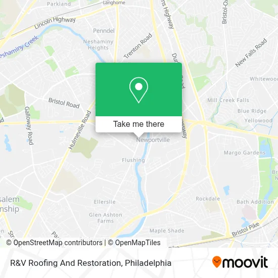 R&V Roofing And Restoration map