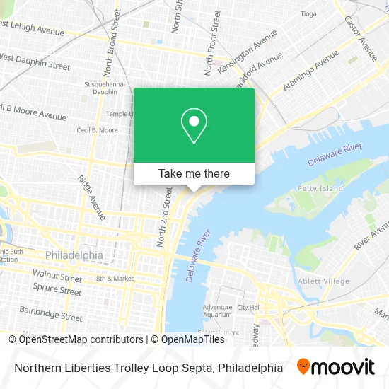 Northern Liberties Trolley Loop Septa map