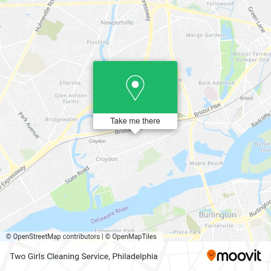 Two Girls Cleaning Service map
