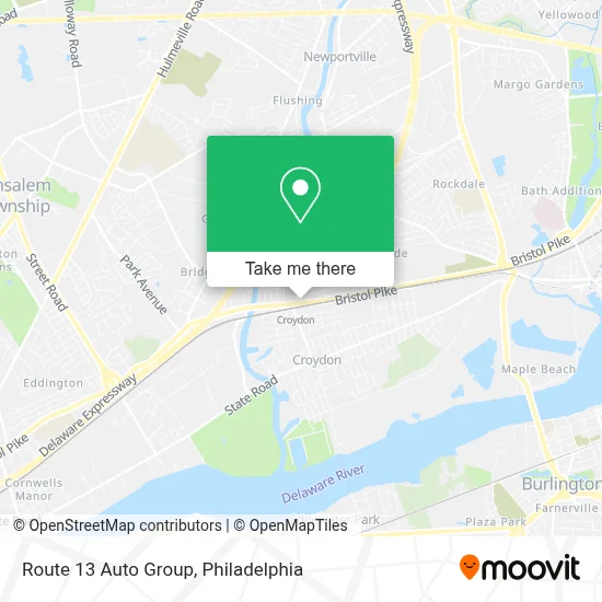 Route 13 Auto Group map