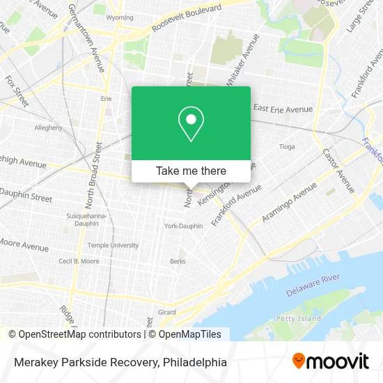 Merakey Parkside Recovery map