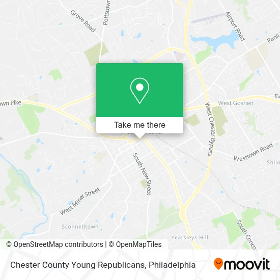 Chester County Young Republicans map
