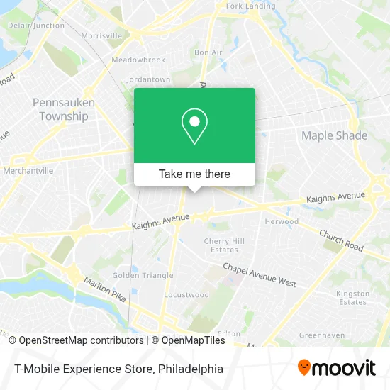 T-Mobile Experience Store map