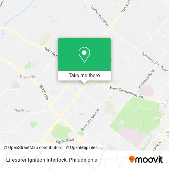 Lifesafer Ignition Interlock map