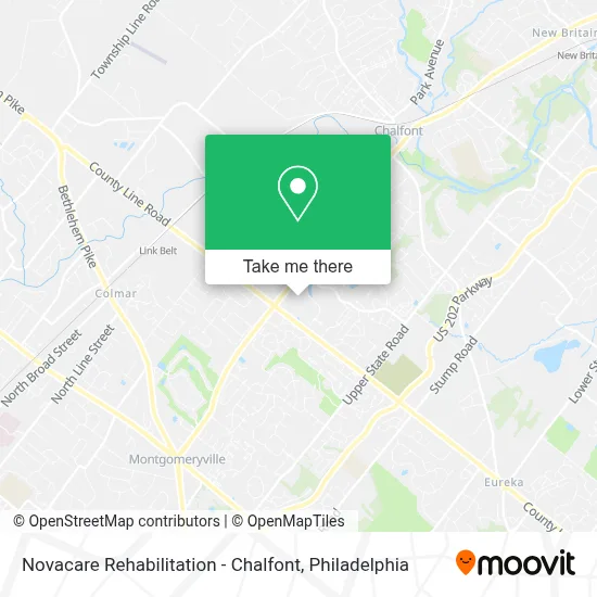 Novacare Rehabilitation - Chalfont map
