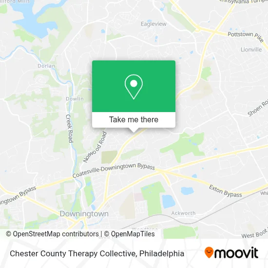 Chester County Therapy Collective map