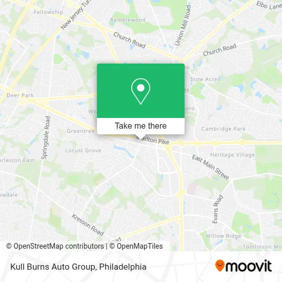 Kull Burns Auto Group map