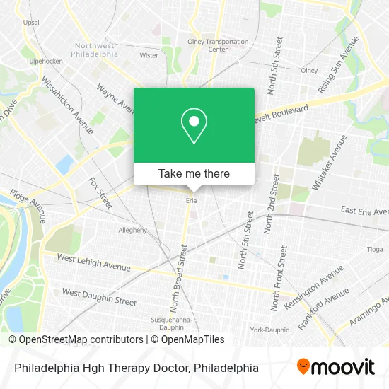 Philadelphia Hgh Therapy Doctor map