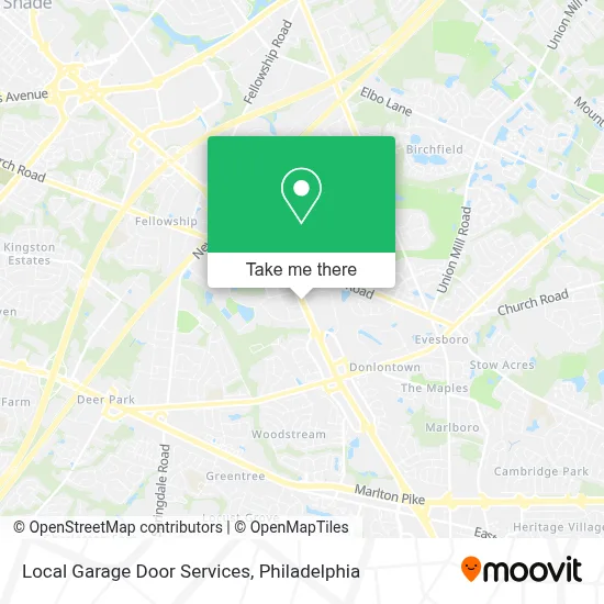 Local Garage Door Services map