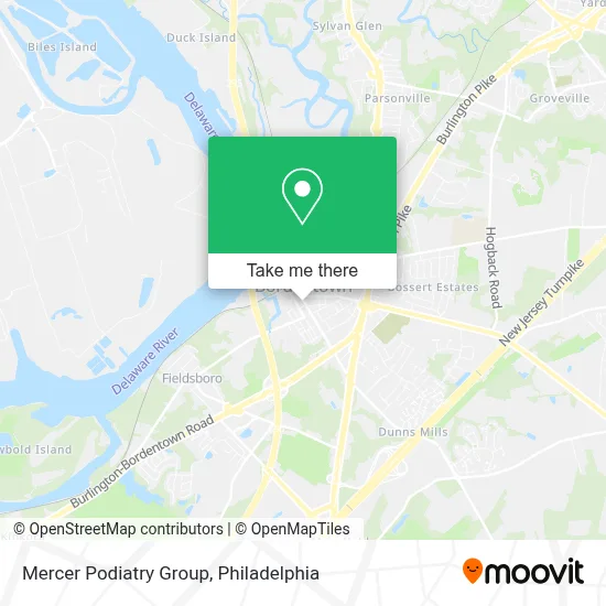 Mercer Podiatry Group map