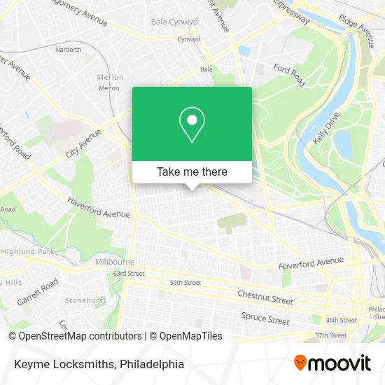 Keyme Locksmiths map
