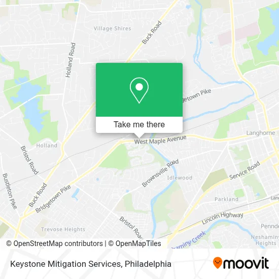Keystone Mitigation Services map