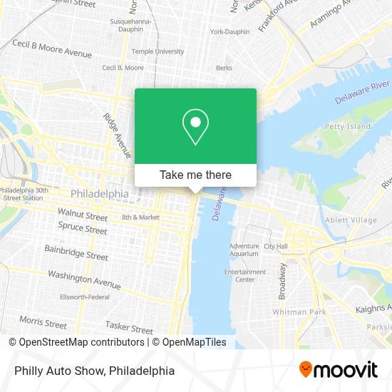 Philly Auto Show map