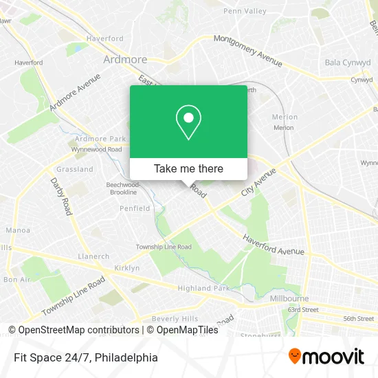 Fit Space 24/7 map