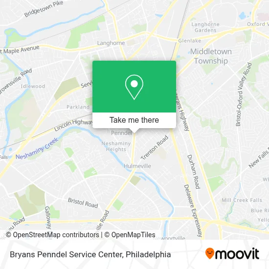 Bryans Penndel Service Center map