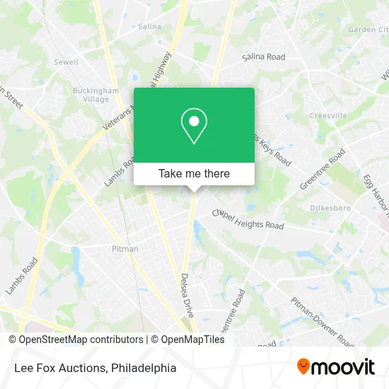 Lee Fox Auctions map