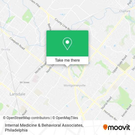 Internal Medicine & Behavioral Associates map