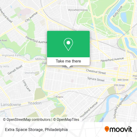 Extra Space Storage map