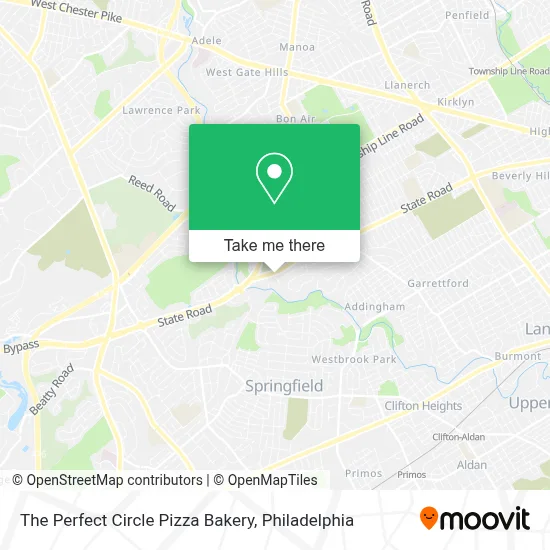 The Perfect Circle Pizza Bakery map