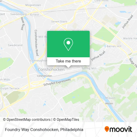 Foundry Way Conshohocken map