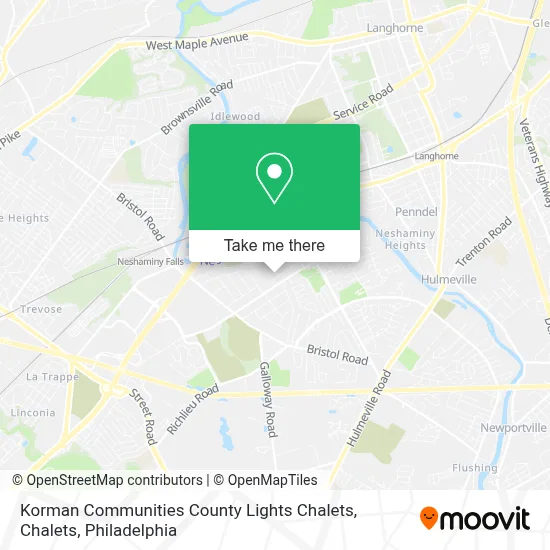 Korman Communities County Lights Chalets, Chalets map