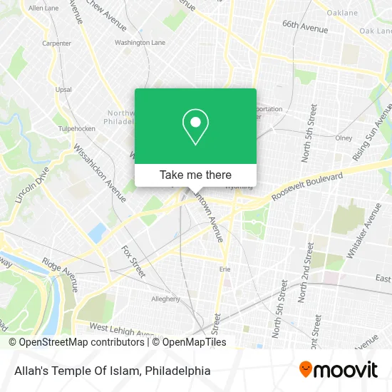 Allah's Temple Of Islam map