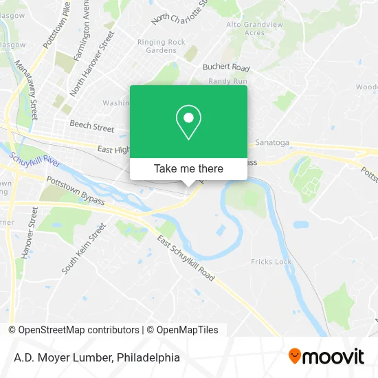 A.D. Moyer Lumber map