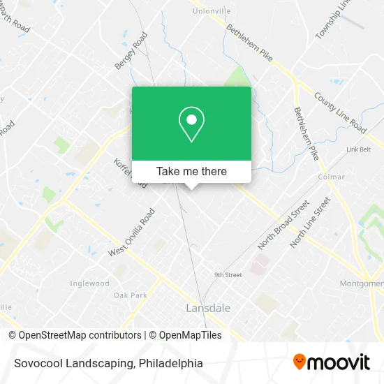 Sovocool Landscaping map