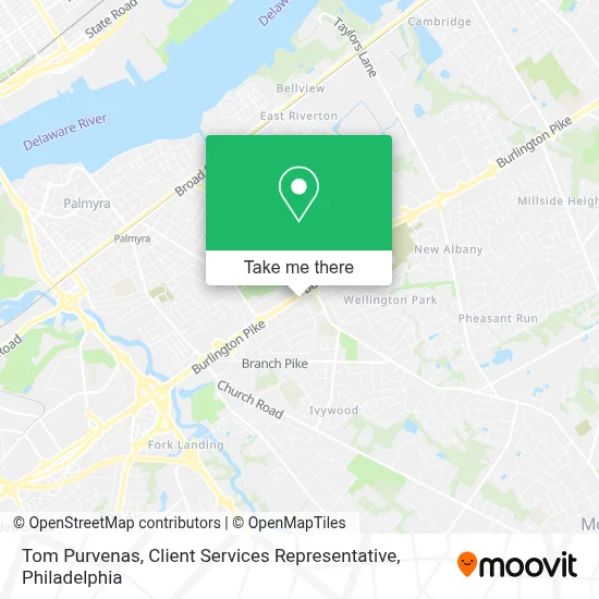 Tom Purvenas, Client Services Representative map