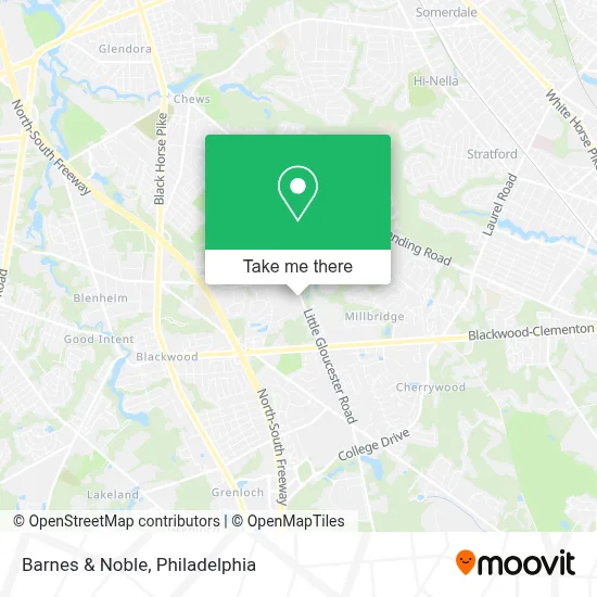 Barnes & Noble map