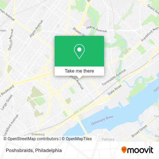 Poshsbraids map