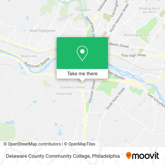 Delaware County Community College map