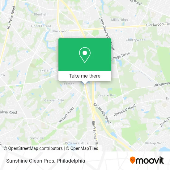 Sunshine Clean Pros map