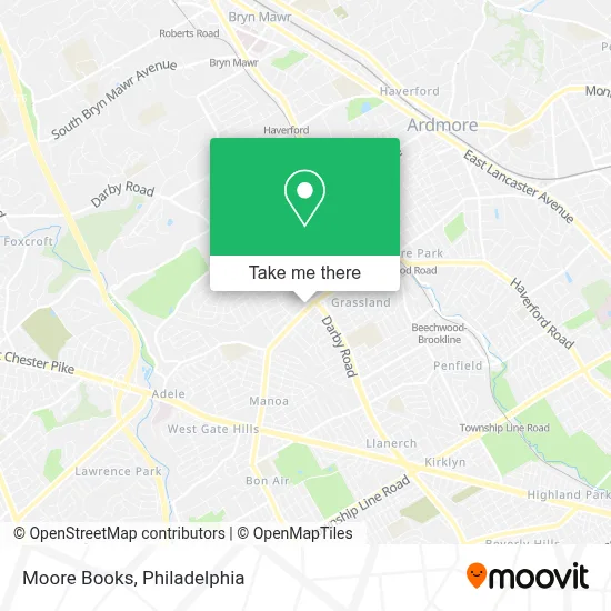 Moore Books map